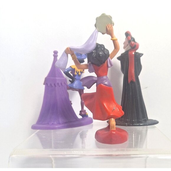 Disney Hunchback Figures Esmeralda Frollo Clopin 3" PVC Vintage Cake Topper - Picture 2 of 6